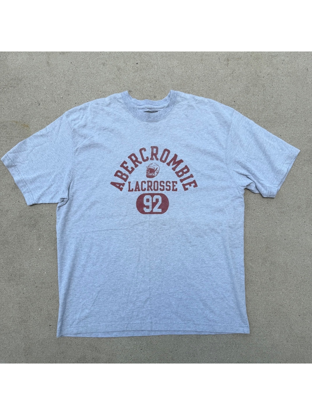 Abercrombie Fitch T-Shirt Men Regular Gray Lacrosse